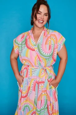 Lorraine Designs Casual Dresses | Loose Dresses*Miley Rainbow Vibing Maxi Dress