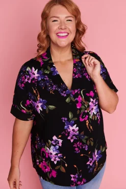 Lorraine Tops*Monnie Night Flower Top