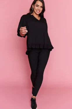 Lorraine Tops*Monte Black Blouse
