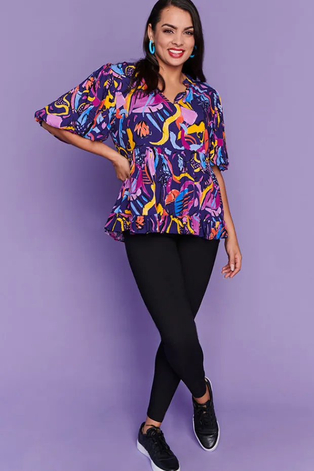 Lorraine Tops*Monte Night Fiesta Blouse