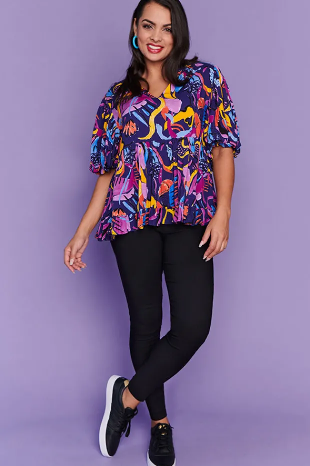 Lorraine Tops*Monte Night Fiesta Blouse