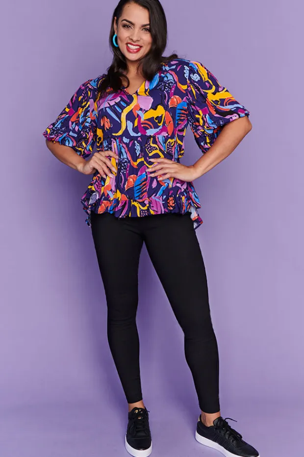 Lorraine Tops*Monte Night Fiesta Blouse