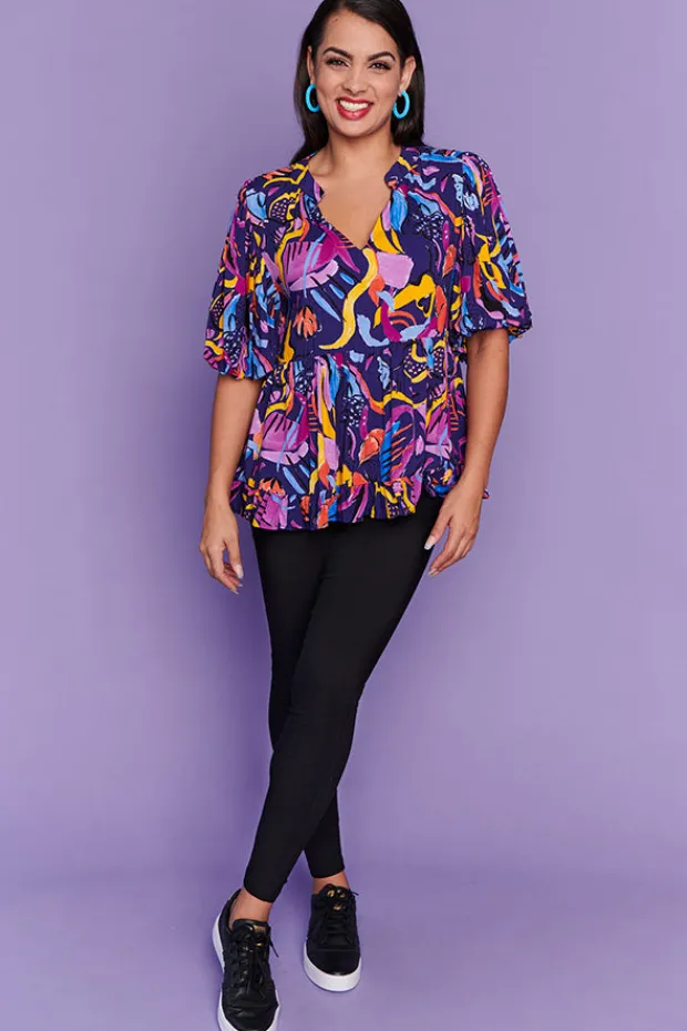 Lorraine Tops*Monte Night Fiesta Blouse