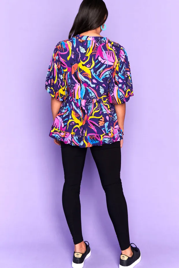Lorraine Tops*Monte Night Fiesta Blouse