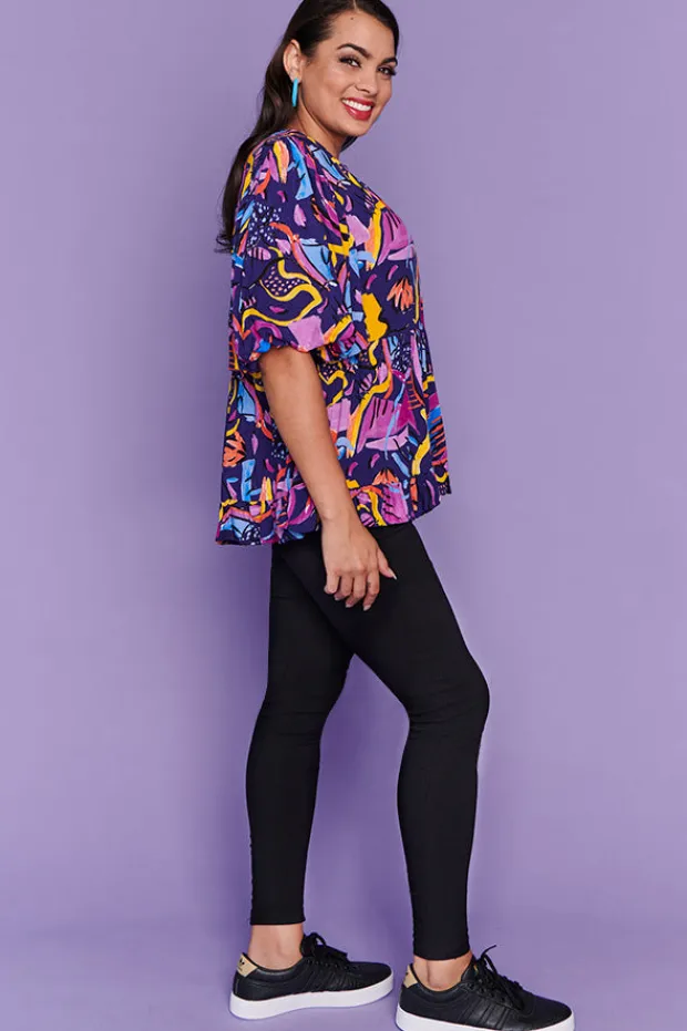 Lorraine Tops*Monte Night Fiesta Blouse