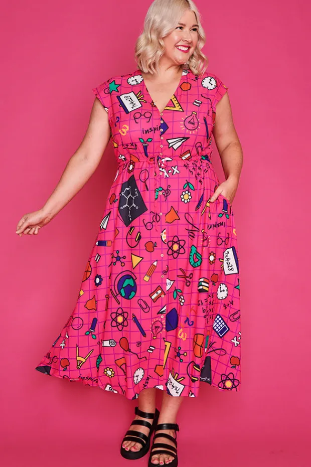Lorraine Designs Casual Dresses | Fit & Flare Dresses*Mystic Teachers Pink Dress