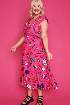 Lorraine Designs Casual Dresses | Fit & Flare Dresses*Mystic Teachers Pink Dress
