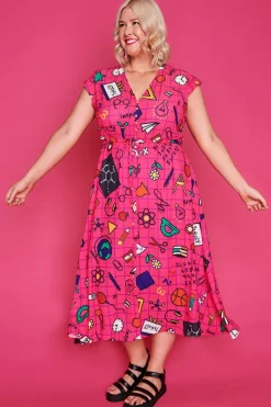 Lorraine Designs Casual Dresses | Fit & Flare Dresses*Mystic Teachers Pink Dress