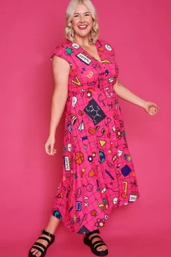 Lorraine Designs Casual Dresses | Fit & Flare Dresses*Mystic Teachers Pink Dress