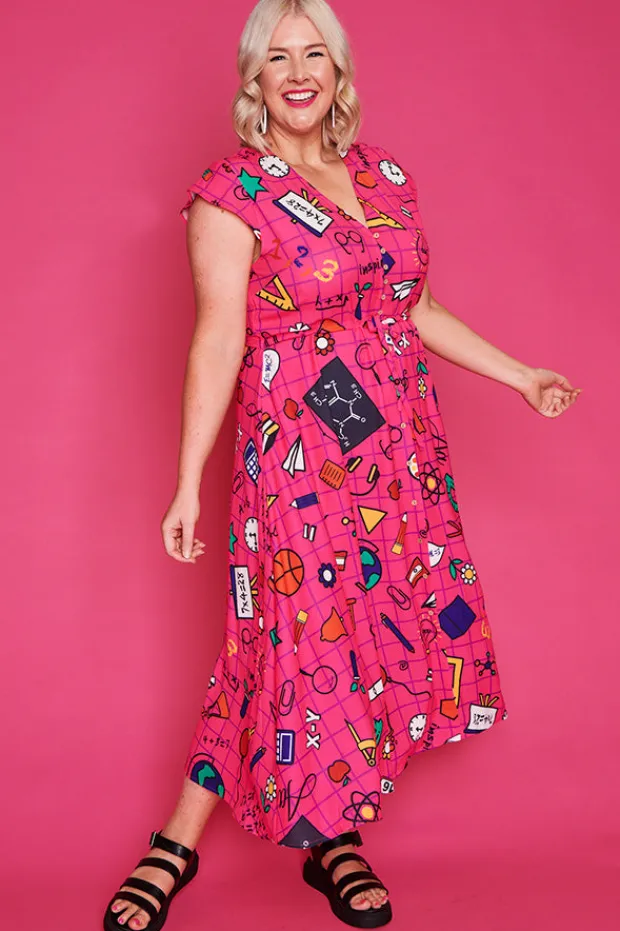 Lorraine Designs Casual Dresses | Fit & Flare Dresses*Mystic Teachers Pink Dress