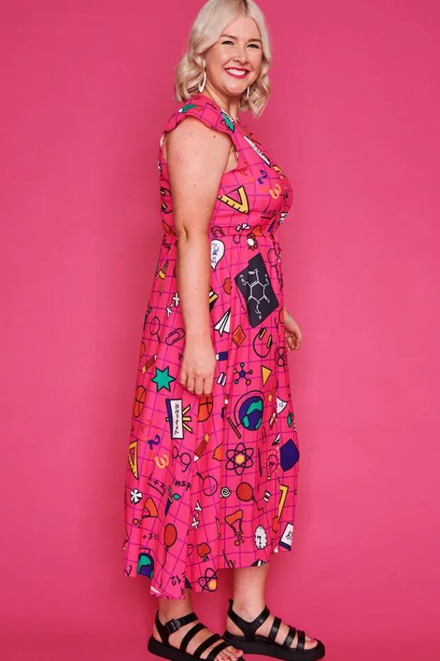Lorraine Designs Casual Dresses | Fit & Flare Dresses*Mystic Teachers Pink Dress