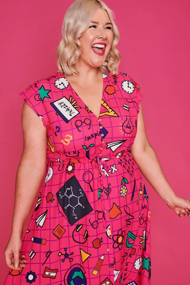 Lorraine Designs Casual Dresses | Fit & Flare Dresses*Mystic Teachers Pink Dress