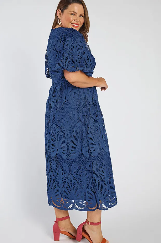Lorraine Designs Bridesmaid Dresses | Midi Dresses*Neva Rich Navy Lace Party Dress