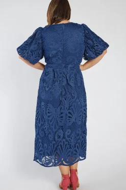 Lorraine Designs Bridesmaid Dresses | Midi Dresses*Neva Rich Navy Lace Party Dress