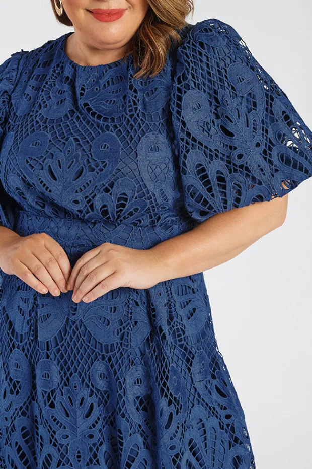 Lorraine Designs Bridesmaid Dresses | Midi Dresses*Neva Rich Navy Lace Party Dress