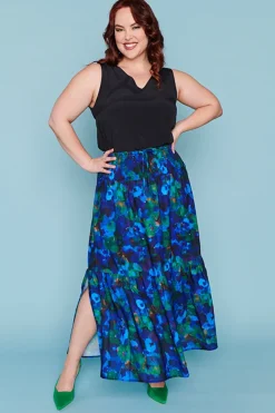Lorraine Designs Skirts*Nice Midnight Garden Skirt
