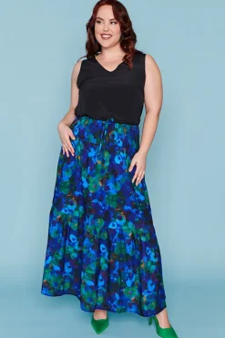 Lorraine Designs Skirts*Nice Midnight Garden Skirt