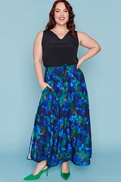Lorraine Designs Skirts*Nice Midnight Garden Skirt