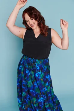 Lorraine Designs Skirts*Nice Midnight Garden Skirt