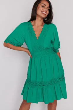 Lorraine Designs Fit & Flare Dresses | Knee Length Dresses*Niki Jade Lace Trim Dress