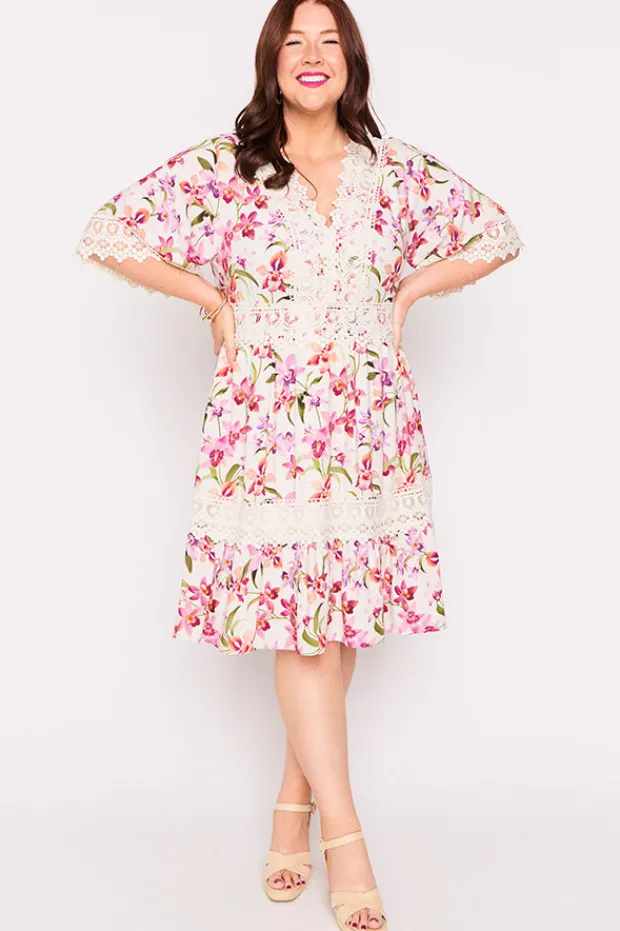 Lorraine Designs Fit & Flare Dresses | Knee Length Dresses*Niki Soft Orchids Dress