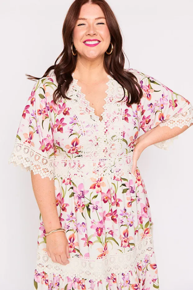Lorraine Designs Fit & Flare Dresses | Knee Length Dresses*Niki Soft Orchids Dress