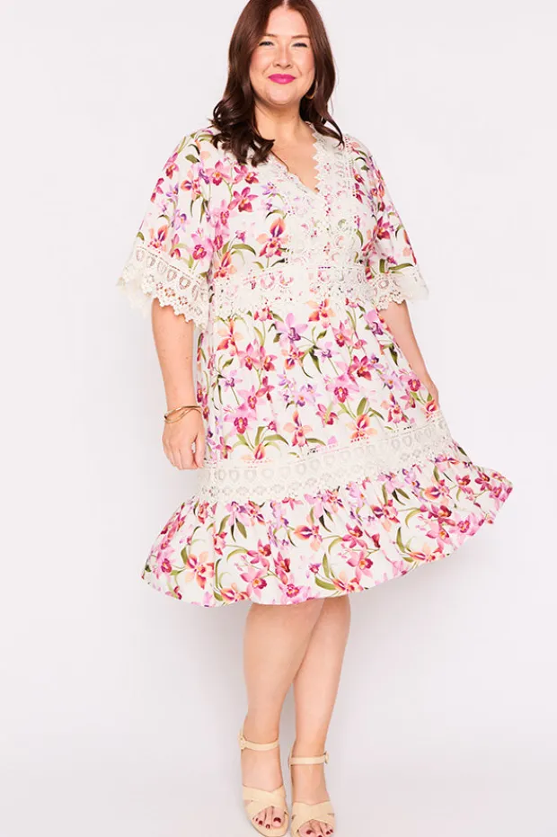 Lorraine Designs Fit & Flare Dresses | Knee Length Dresses*Niki Soft Orchids Dress