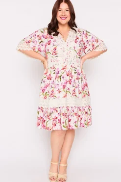 Lorraine Designs Fit & Flare Dresses | Knee Length Dresses*Niki Soft Orchids Dress