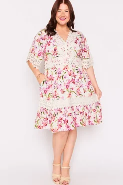 Lorraine Designs Fit & Flare Dresses | Knee Length Dresses*Niki Soft Orchids Dress