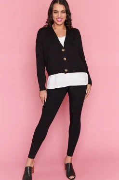 Lorraine Designs Knits & Cardigans | Knee Length Dresses*Norma Black Cardi