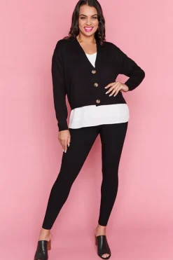Lorraine Designs Knits & Cardigans | Knee Length Dresses*Norma Black Cardi