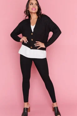 Lorraine Designs Knits & Cardigans | Knee Length Dresses*Norma Black Cardi