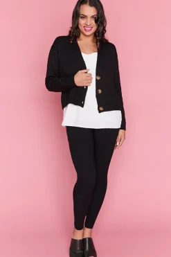 Lorraine Designs Knits & Cardigans | Knee Length Dresses*Norma Black Cardi