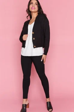 Lorraine Designs Knits & Cardigans | Knee Length Dresses*Norma Black Cardi