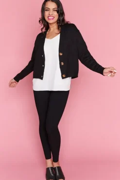 Lorraine Designs Knits & Cardigans | Knee Length Dresses*Norma Black Cardi