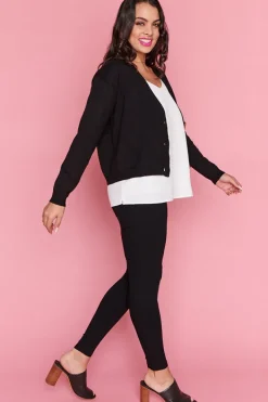 Lorraine Designs Knits & Cardigans | Knee Length Dresses*Norma Black Cardi