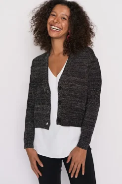 Lorraine Designs Knits & Cardigans*Norma Black Gold Lurex Cardigan