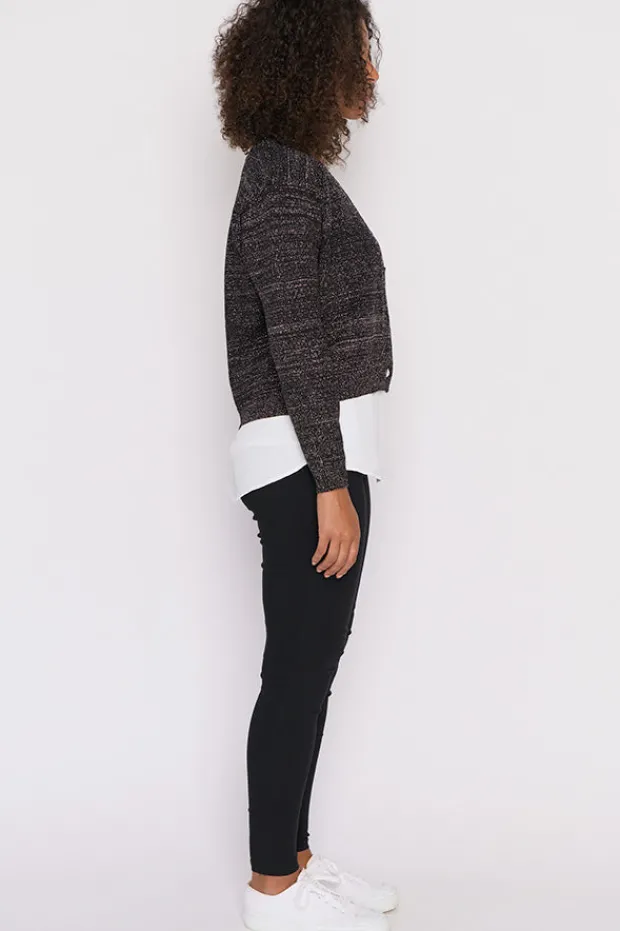 Lorraine Designs Knits & Cardigans*Norma Black Gold Lurex Cardigan