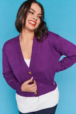 Lorraine Designs Knits & Cardigans*Norma Purple Cardi