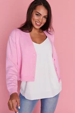 Lorraine Designs Knits & Cardigans*Norma Sweet Pink Cardi
