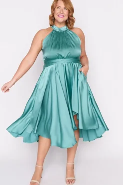 Lorraine Designs Bridesmaid Dresses | Fit & Flare Dresses*Oceania Wasabi Green Party Dress
