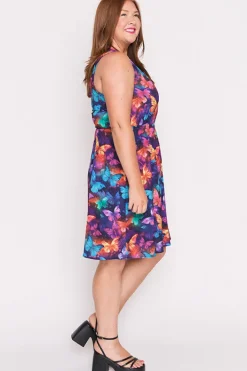 Lorraine Designs Fit & Flare Dresses | Knee Length Dresses*Oscar Butterfly Rainbow Dress