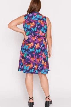Lorraine Designs Fit & Flare Dresses | Knee Length Dresses*Oscar Butterfly Rainbow Dress