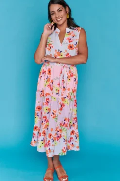 Lorraine Designs Casual Dresses | Midi Dresses*Paxton Mixed Cherry Blossom Dress
