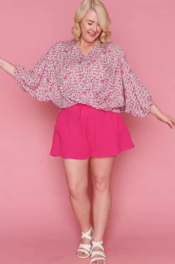 Little Party Dress Tops*Penelope Pink Floral Blouse