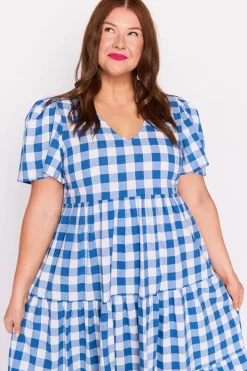 Lorraine Designs Loose Dresses | Casual Dresses*Percy Cobalt Gingham Dress