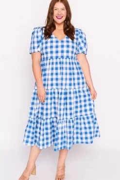 Lorraine Designs Loose Dresses | Casual Dresses*Percy Cobalt Gingham Dress