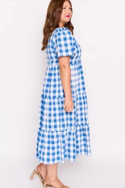 Lorraine Designs Loose Dresses | Casual Dresses*Percy Cobalt Gingham Dress