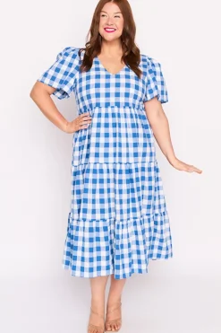 Lorraine Designs Loose Dresses | Casual Dresses*Percy Cobalt Gingham Dress