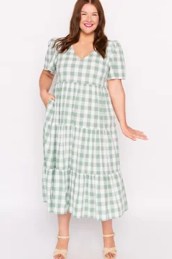 Lorraine Designs Loose Dresses | Casual Dresses*Percy Sage Gingham Dress